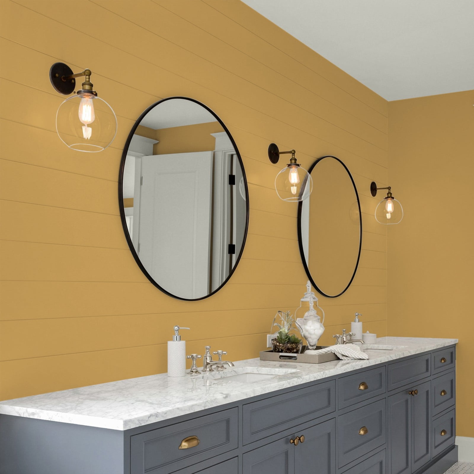 Glidden Glidden Kitchen Bath and Laundry Amaretto Sours / Yellow, Eggshell Interior Paint with Primer, 1 Gallon