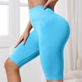 thumbnail image 2 of Arlun 3D Anti Cellulite Leggings with Pockets Slim Move Cellulite High Waisted Workout Shorts for Women Push-Up Sculpting Tummy Control Yoga Fitness Pants Blue L, 2 of 5