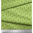 thumbnail image 2 of Soimoi Green Cotton Cambric Fabric Seal Leaves Print Fabric by the Yard 42 Inch Wide, 2 of 3