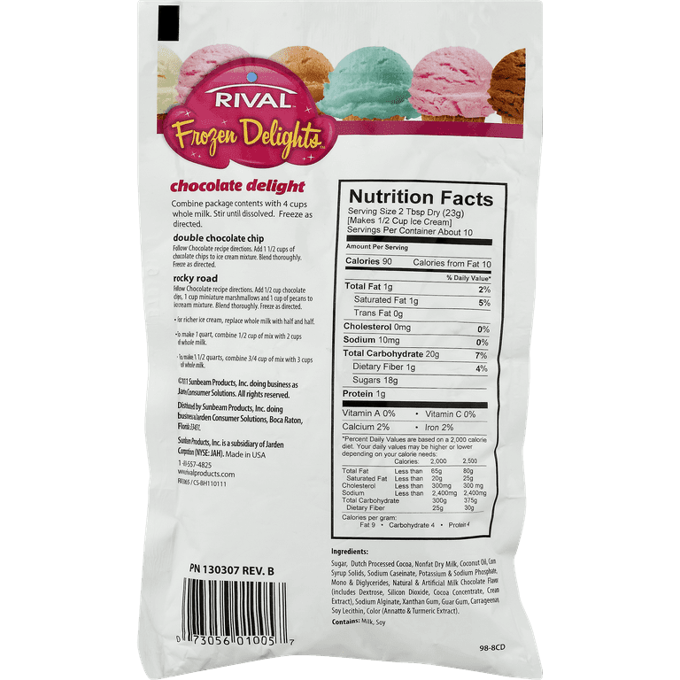 Rival Frozen Delights Chocolate Delight Ice Cream Mix 8 Oz. Walmart