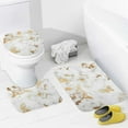 thumbnail image 3 of SKYSONIC Non-Slip 3 Piece Bathroom Rug Set Gold Black Marble Soft Contour Rug + Toilet Lid Cover + Bath Mat Bathroom Decor, 3 of 6