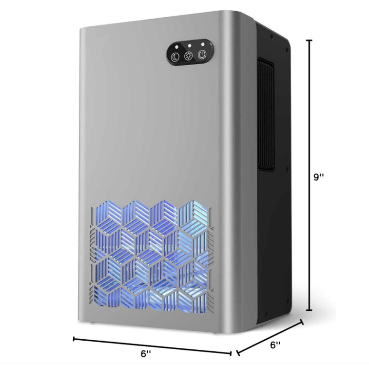 Dehumidifier for Home, 1000 sq.ft Dehumidifiers for Basement Bedroom Bathroom with 95 OZ Water Tank, Auto Shut Off 7 Colors LED Light, Silver