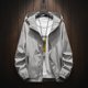 thumbnail image 2 of Men's Autumn Winter Casual Color Plus Size Hoodie Zipper Outdoor Sport Coat 3XL, 2 of 5