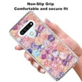 thumbnail image 2 of LG V60 ThinQ Case, KAESAR Hybrid Bling Glitter Sparkle Hexagon Marble Graphic Fashion Cute Colorful Skin Cover Shockproof Case for LG V60 ThinQ, 2 of 5