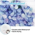 thumbnail image 3 of Watercolor Floral Shower Curtain Watercolor Blue Hydrangea Waterproof Washable Polyester Fabric Bathroom Shower Curtains with 12 Hooks for Bathroom 72x72 Inches, 3 of 5