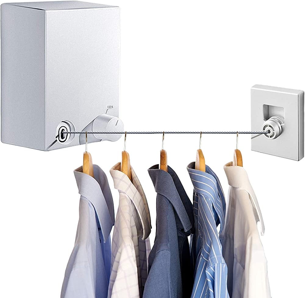 Retractable Clothesline, Stainless Steel Expandable Washing Line