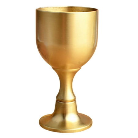 

Washranp Solid Color Goblet Metal Drinking Cup Party Decor Wine Set