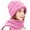 Pink, variant on Winter Versatile Knitted Hooded Scarf for Women, 2-In-1 Knitted Hooded Scarf, Warm Shawl Wrap Head Scarves Pullover Hat