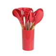 thumbnail image 2 of MegaChef Red 12 Piece Silicone and Wood Cooking Utensils, 2 of 3