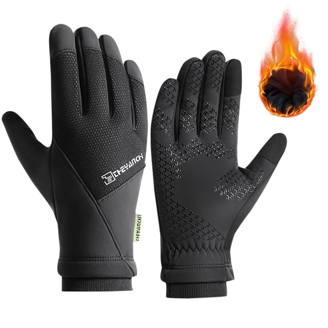 Weiqiqre Mens Womens Winter Gloves Adjustable Windproof Warm for Work Lightweight Thermal Cold Weather Gloves for Driving Cycling Running Riding