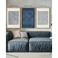 thumbnail image 3 of SHENIFY Blue Mid-Century Modern Wall Art 16x24in3pcs Natural Framed Minimalist Abstract Boho Wall Decor Geometric Artwork Kitchen Dining Room, 3 of 5