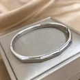 thumbnail image 6 of Simple Classic 14K Yellow Gold Crease Bracelet for Women Men Unisex Waterproof Cuff Wrist Bangles Stackable Jewelry Gifts, 6 of 7