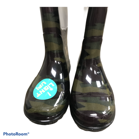 Western Chief Little Boys Toddler Child Light Up Waterproof Rain Boot - Choose Size / Color (Abstract Camo, 7)