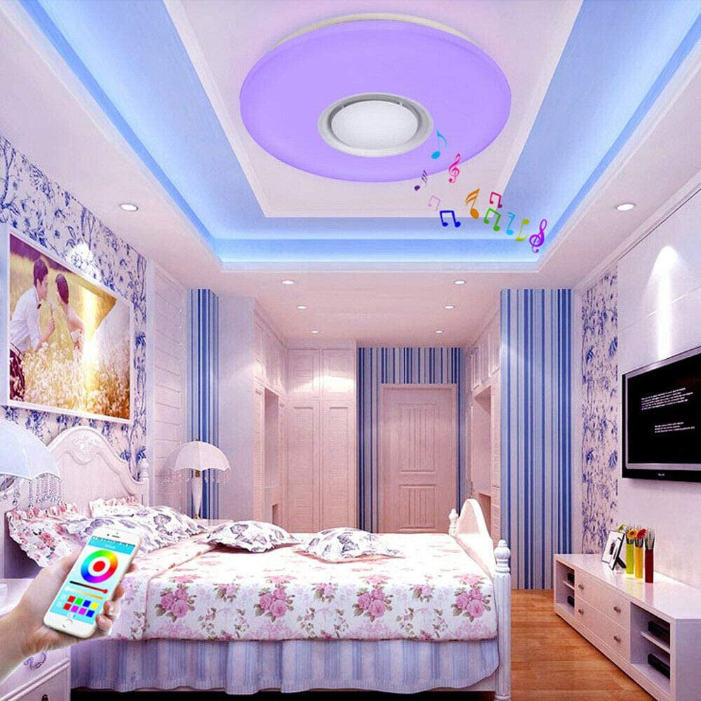 3000K-6500K 2040LM Input 85-265V 24W Remote Control Ceiling Light for Bedroom,3 Colour Temperature Adjustable Waterproof IP44 Dimmable Surface Mounted Led Ceiling Light Fitting for Living Room