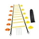 thumbnail image 5 of Equipo de entrenamiento de agilidad para fútbol, ​​4 clavijas de acero, multiusos, resistente, 10 conos, escalera de agilidad de 12 peldaños para, 5 of 8