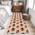thumbnail image 4 of 2'x6' Rug Runners for Hallways Kitchen, Cute Ladybugs Non Slip Entryway Beside Floor Carpet Runner, Spring Botanical Leaves Vintage Washable Laundry Room Bedroom Throw Rugs Mat for Family Pet, 4 of 8