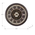 thumbnail image 4 of Monarch Specialties I 9070 - Clocks, 23" Round, Gear Mechanism, Wall Clock, Brown, Transitional, 4 of 4