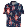 thumbnail image 5 of cllios American Flag Shirts for Men Short Sleeve Button Down Patriotic Shirts Mens 4th of July Bowling Tshirts Regular Fit Button Up Holiday Tops, 5 of 5