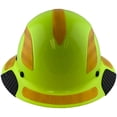 thumbnail image 4 of DAX Fiberglass Composite Hard Hat - Full Brim High-Viz Lime with Reflective Yellow Decal Kit Applied, 4 of 6