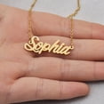 thumbnail image 3 of 18k Gold Plated Sophia Name Necklace Nameplate Pendant Jewlery Mother Day Gift, 3 of 3