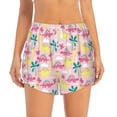 thumbnail image 2 of Balery Dinosaur Pantalones cortos deportivos para mujer con forro y dos bolsillos, elásticos, para entrenamiento, gimnasio, yoga-X-Large, 2 of 7
