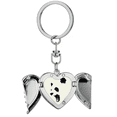 thumbnail image 1 of Llavero de alas de ángel en forma de corazón Panda blanco y negro, 1 of 3