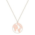 thumbnail image 3 of Pounoo New Clearance World Map Clavicle Chain Necklace Personality Jewelry Gift Holiday Necklace Watch Bands for Women Travel Essentials Rose Gold, 3 of 4