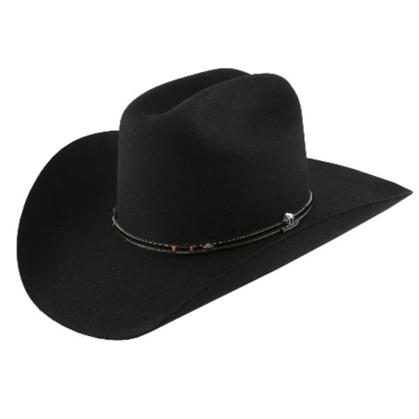 Sombrero Stetson Powder River 4X de Fieltro de Búfalo Negro