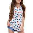 thumbnail image 2 of Grblisyd July 4th Girls Tank Tops Size 10-12 Patriotic Sleeveless Crew Neck Shirt American Flag Tee Shirt, 2 of 5