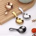 Small Scoops for Canisters,Total of 4 Pcs Short Handle Spoons Salt