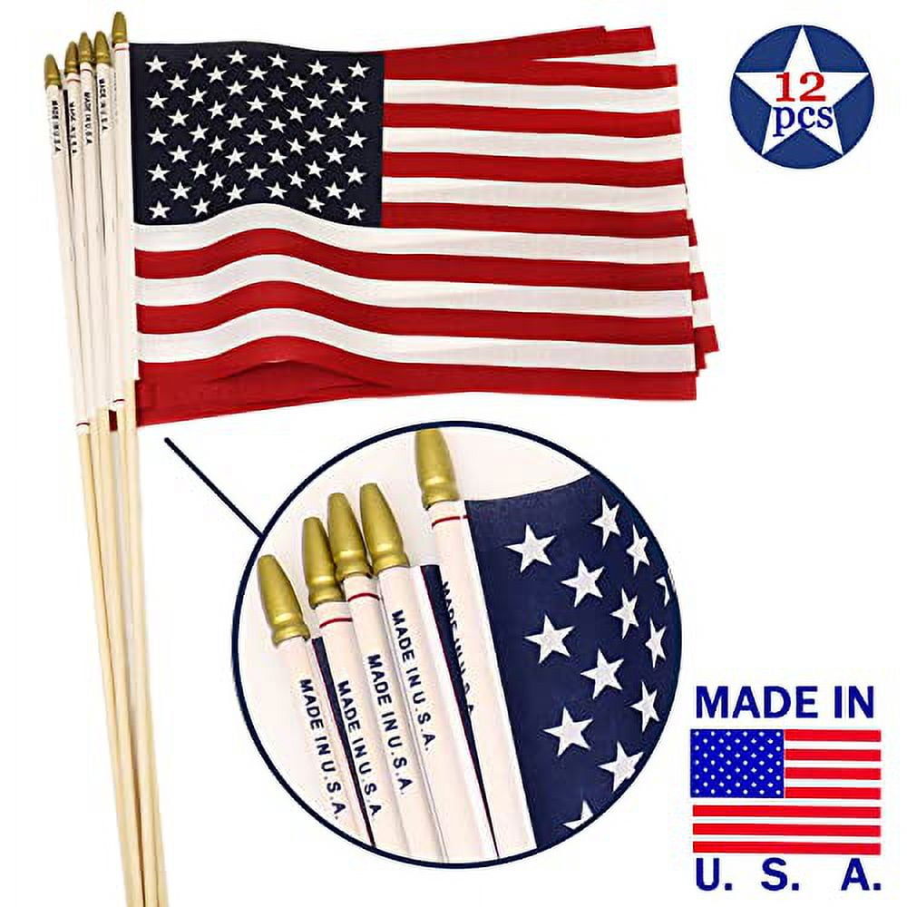 GIFTEXPRESS 8" x 12" Polycotton Outdoor Flag, 12 Pack