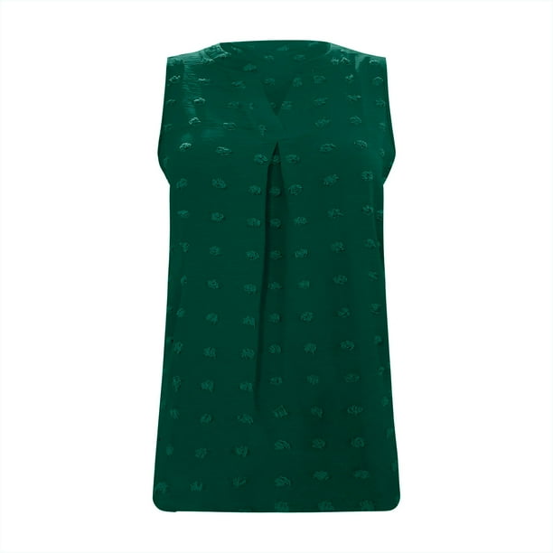 Gibobby Diseño simple y exquisito del chaleco ocasional de las mujeres del chaleco del cuello V de la de pelo del color sólido(Verde,XG)