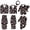 1-Black, variant on PatPat Christmas Pajamas Family Matching Women Cardigan Long Sleeve Button Down 2 Piece Top & Pants PJs Set Gingerbread Holiday Sleepwear with Socks, Black, M