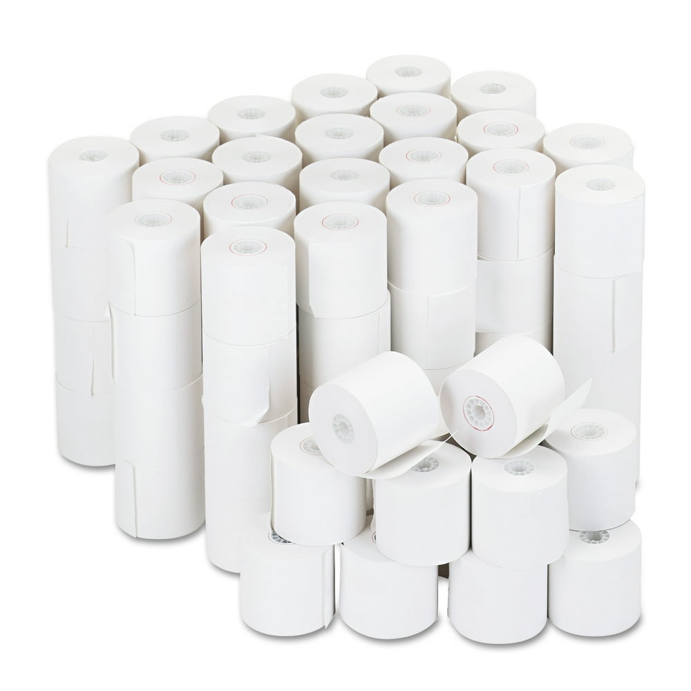 Universal Impact & Inkjet Print Bond Paper Rolls, 0.5" Core, 2.25" x