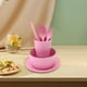 thumbnail image 5 of Juego de vajilla portátil de 6 piezas con cuencos, tazas, cucharas, tenedores y palillos para comer en casa y picnics al aire libre. Utensilios de viaje compactos y duraderos. Aestivo | Rosa, 5 of 7