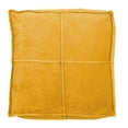 thumbnail image 6 of Creative Co-Op Square Cotton Velvet Pouf Seat, Goldenrod Yellow, 6 of 9