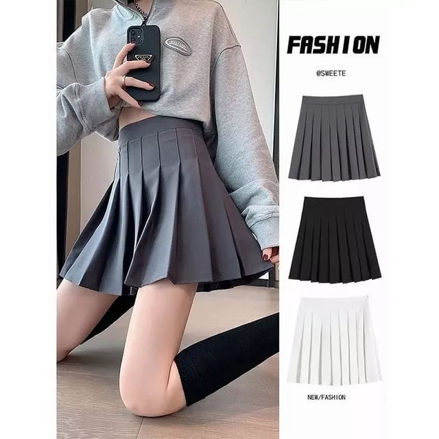 Falda Short Minifalda Plisada A Cuadros De Estilo Coreano