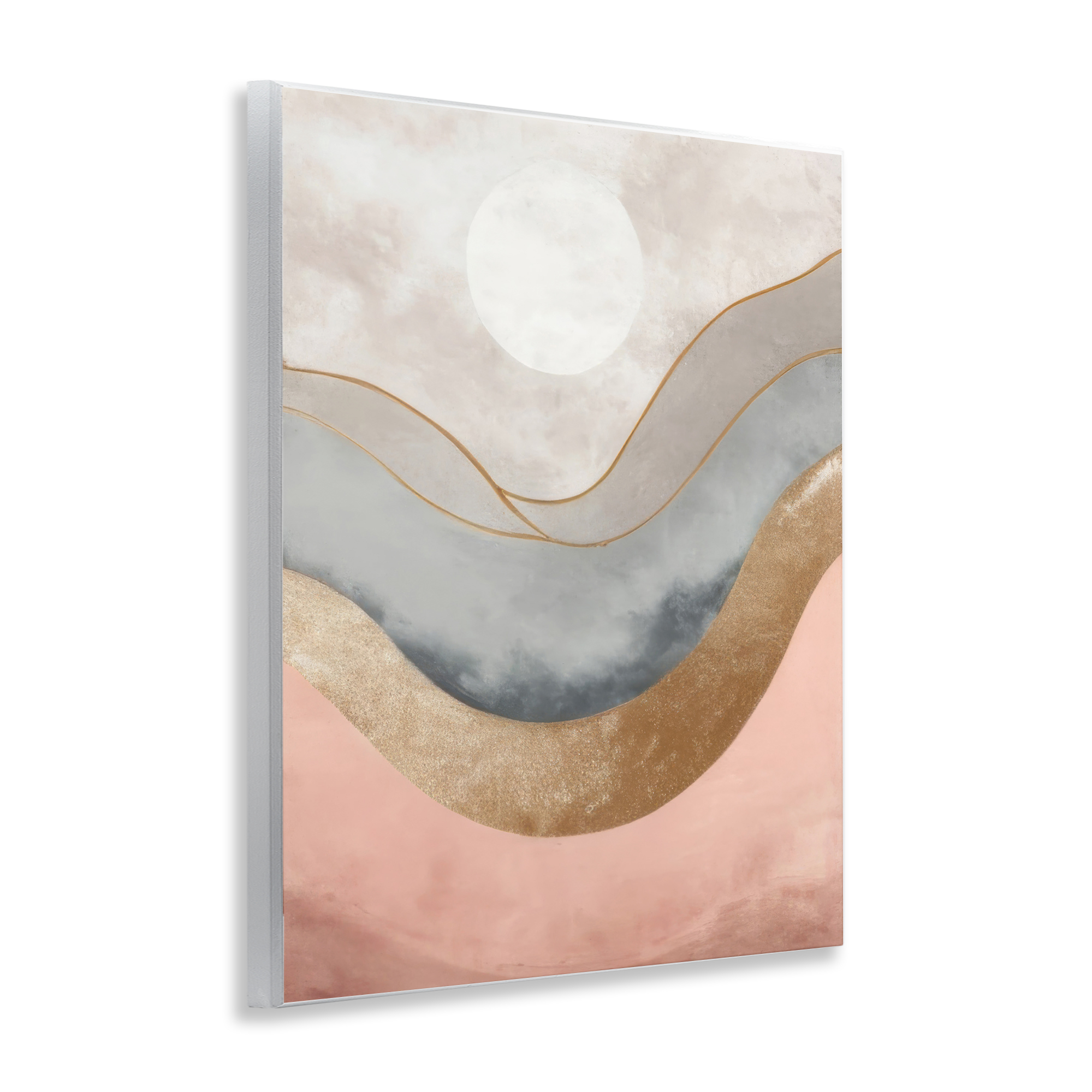 Stupell Industries Lunar Curves Landscape Abstract Painting Unframed Art Print Wall Art, 11 x 14