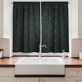 thumbnail image 2 of Ambesonne Dark Grey Kitchen Curtains, Folk Celtic Floral, 55"x45", Black Grey, 2 of 3