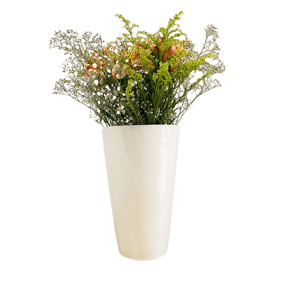 Florero blanca de cerámica brillante: un toque de elegancia moderna para tus flores. Unbranded Florero blanca de cerámica brillante: un toque de elegancia moderna para tus flores.