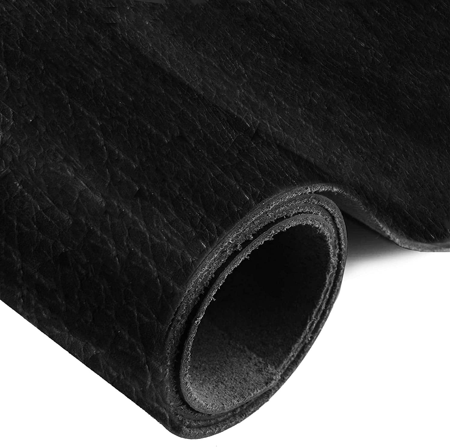 U.S.A Leather Buffalo skin hide Full Grain Black Pre-Cut 6" By 6" Inches 4 oz 