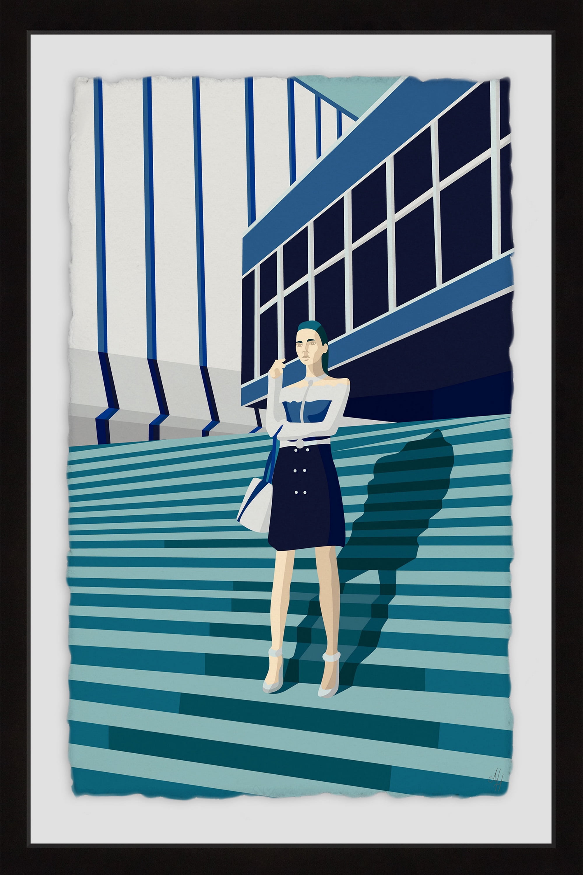 Steps to Fashion Framed Painting Print