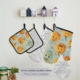 thumbnail image 5 of 5 Pcs Kitchen Set Heat Resistant Oven Mitts and Non-Slip Pot Holders with Adjustable Cooking Apron Cute Pumpkin and Leaf, 5 of 6
