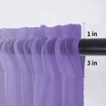 thumbnail image 5 of Purple Ombre Valance Curtains for Kitchen/Living Room/Bathroom/Bedroom Window, Rod Pocket Small Topper Half Short Window Curtains Voile Sheer Scarf, Purple White Gradient Modern Abstract Art 54"x18", 5 of 8