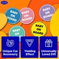 thumbnail image 3 of Autocollant Bébé à Bord pour Voitures (Jaune - 2 Pack) - Sans Aimant Ni Ventouse - Panneau de Sécurité - Autocollant Mignon et Drôle pour Fenêtre Pare-Chocs, 3 of 4