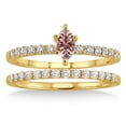 thumbnail image 2 of 1.25 Carat Morganite & Diamond Bridal Set on 10k Yellow Gold, 2 of 2