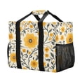 thumbnail image 2 of Large Hand-Held Storage Bag Kitchen Reusable Grocery Bags， Travel Tote Bags， Waterproof Tote，Laundry Bag，Beach Bag， Pool Bag Beautiful Yellow Flowers Seamless, 2 of 8