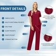thumbnail image 3 of VIAOLI Women's Scrubs Set - Stretchy Medical Uniform with Pockets, for Nurses & Doctors, S-XXL, Multi-Color, 3 of 7