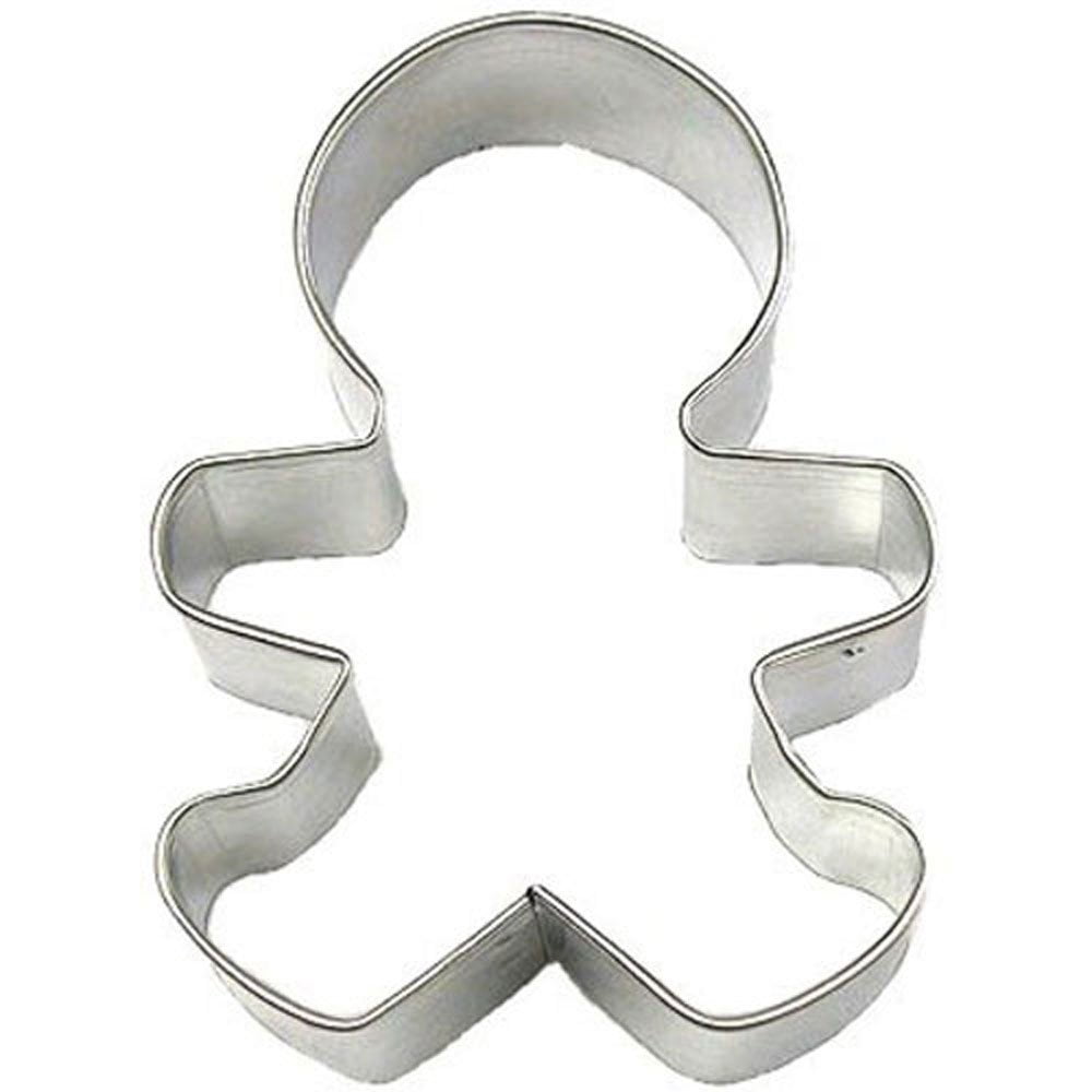 Made in US Stainless Steel Frosted Sprinkles Gingerbread Man Cookie Cutter