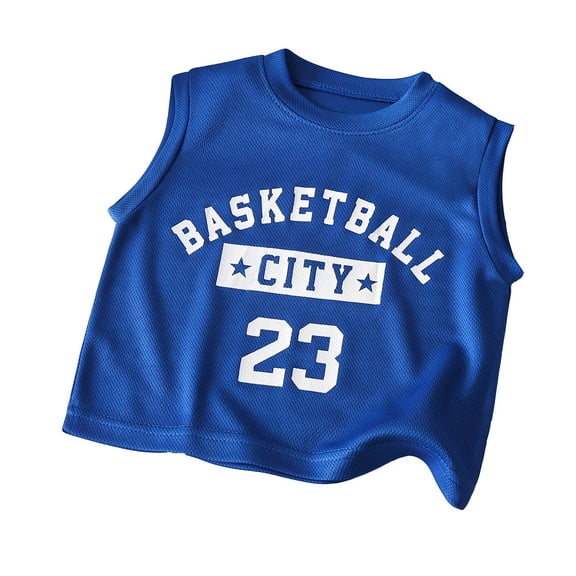 Toddler Boys T-Shirts Summer Round Neck Sleeveless Letter Prints T-Shirt Minimalist Fashion Children Boys T-Shirts,3 -4 Years